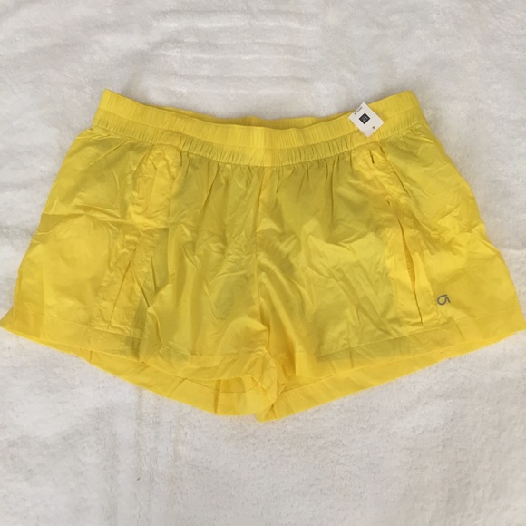 NWT Gap Bright Yellow Running Shorts - Picture 1 of 5